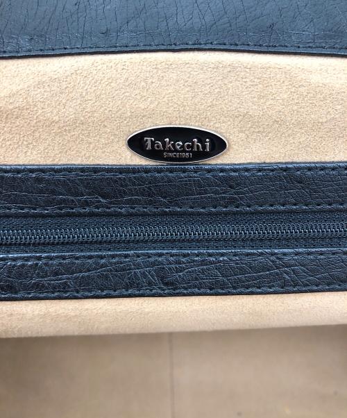takechi（タケチ）Takechi (タケチ) オーストリッチハンドバッグ ブラックの古着・服飾アイテム
