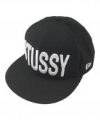 stussy×New Eraステューシー×ニューエラ）の古着「キャップ」｜ブラック