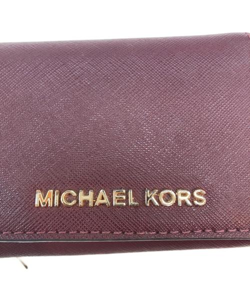 MICHAEL KORS（マイケルコース）MICHAEL KORS (マイケルコース) 3つ折り財布 レッドの古着・服飾アイテム