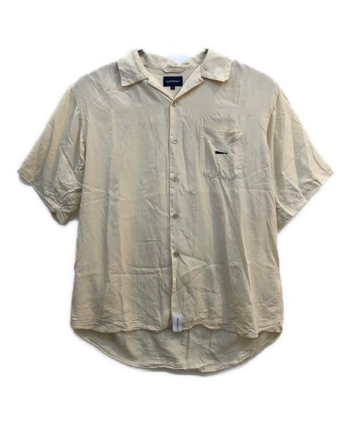 DESCENDANT（ディセンダント）DESCENDANT (ディセンダント) 半袖オープンカラーシャツ ベージュ サイズ:Lの古着・服飾アイテム