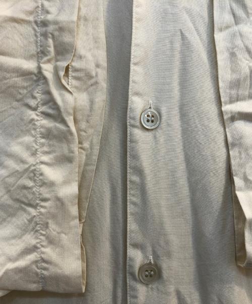 DESCENDANT（ディセンダント）DESCENDANT (ディセンダント) 半袖オープンカラーシャツ ベージュ サイズ:Lの古着・服飾アイテム
