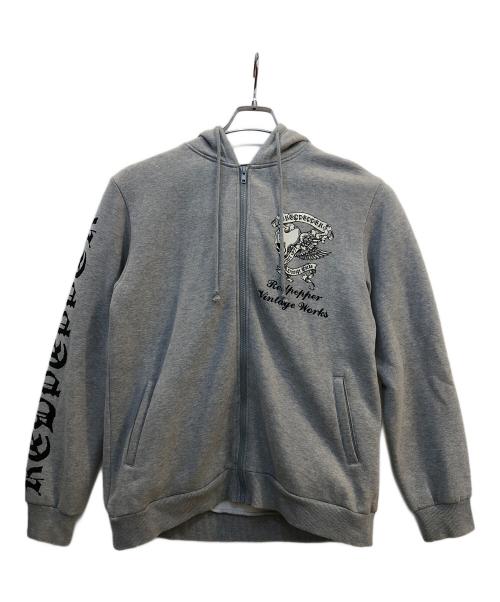 RED PEPPER（レッドペッパ）RED PEPPER (レッドペッパ) ジップパーカー グレー サイズ:Mの古着・服飾アイテム