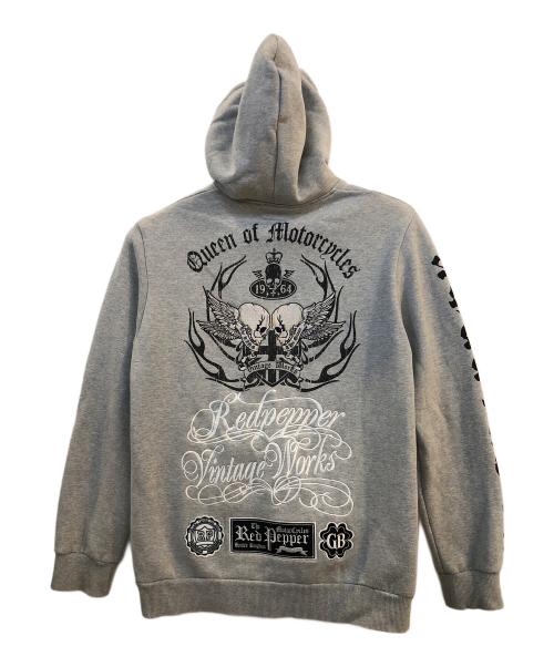 RED PEPPER（レッドペッパ）RED PEPPER (レッドペッパ) ジップパーカー グレー サイズ:Mの古着・服飾アイテム