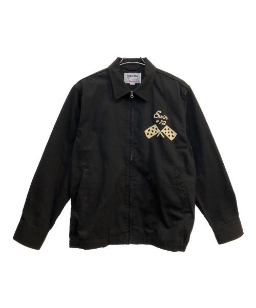 HOUSTON（ヒューストン）HOUSTON (ヒューストン) ワークジャケット ブラック サイズ:XX-LARGEの古着・服飾アイテム