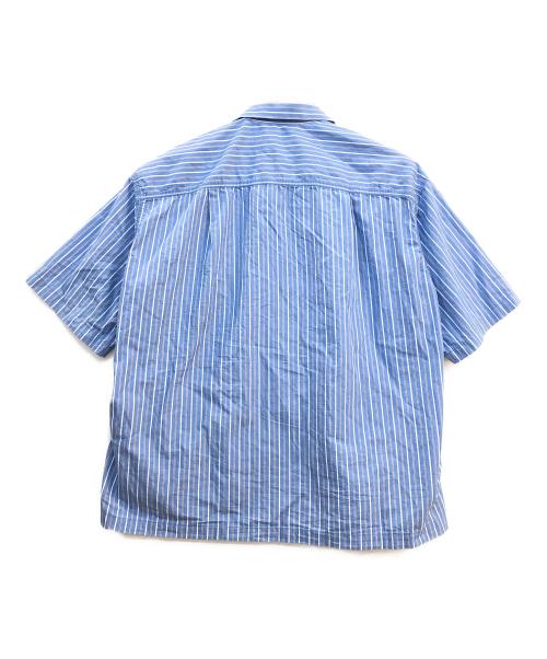 CAHLUMN（カウラム）CAHLUMN (カウラム) 半袖シャツ ブルー×ホワイト サイズ:Lの古着・服飾アイテム