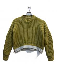 sacai（サカイ）の古着「モックネックニット」｜グリーン