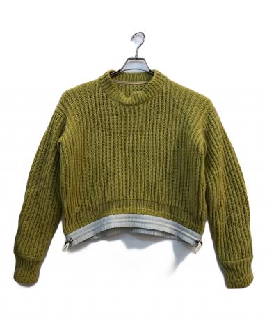 中古・古着通販】sacai (サカイ) モックネックニット グリーン サイズ