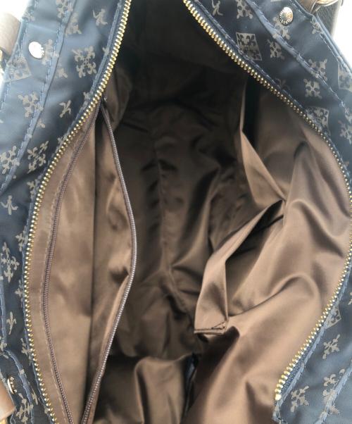 russet（ラシット）russet (ラシット) 2WAYショルダーバッグ ネイビー×ブラウンの古着・服飾アイテム