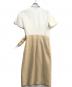 CEDRIC CHARLIER (セドリック シャルリエ) 切替ワンピース ホワイト×ベージュ サイズ:38：4000円