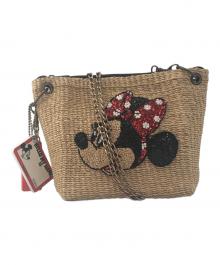 BEAMS BOY（ビームスボーイ）の古着「チェーンカゴショルダーバッグ」｜ベージュ×ブラック