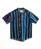 FRANKフランク）の古着「半袖シャツ」｜ブルー×ブラック