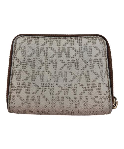 MICHAEL KORS（マイケルコース）MICHAEL KORS (マイケルコース) 3つ折り財布 ホワイト×ブラウンの古着・服飾アイテム