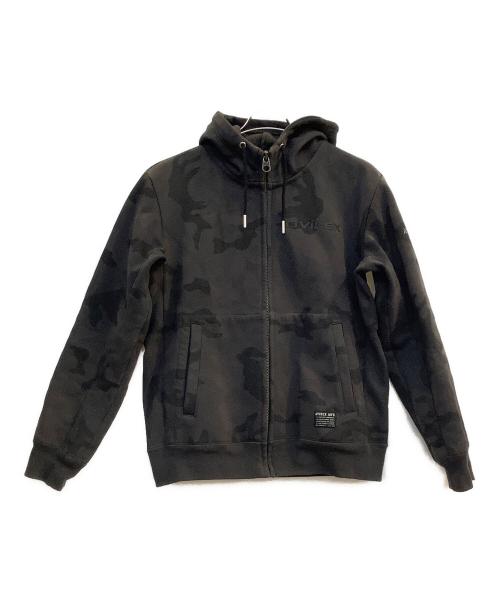 AVIREX（アヴィレックス）AVIREX (アヴィレックス) ジップパーカー ブラック サイズ:Mの古着・服飾アイテム