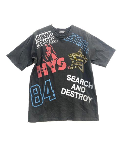 Hysteric Glamour（ヒステリックグラマー）Hysteric Glamour (ヒステリックグラマー) プリントカットソー ブラック サイズ:Mの古着・服飾アイテム