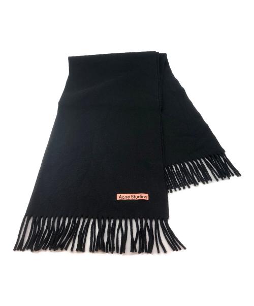 Acne studios（アクネ ストゥディオス）ACNE STUDIOS (アクネ ストゥディオス) ウールマフラー ブラックの古着・服飾アイテム