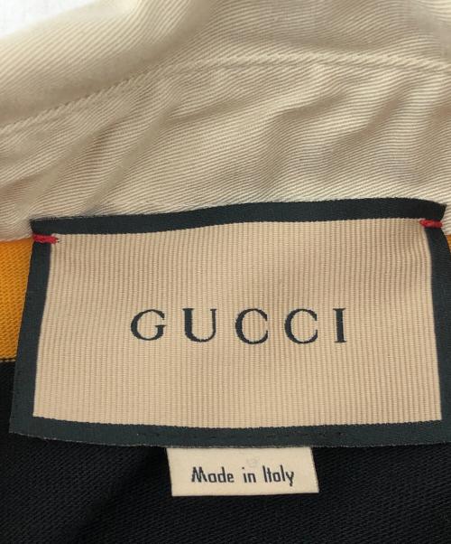 GUCCI（グッチ）GUCCI (グッチ) ポロシャツ イエロー×ブラック サイズ:XSの古着・服飾アイテム