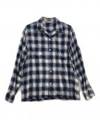STANDARD CALIFORNIAスタンダードカリフォルニア）の古着「長袖チェックシャツ」｜ブルー×ホワイト