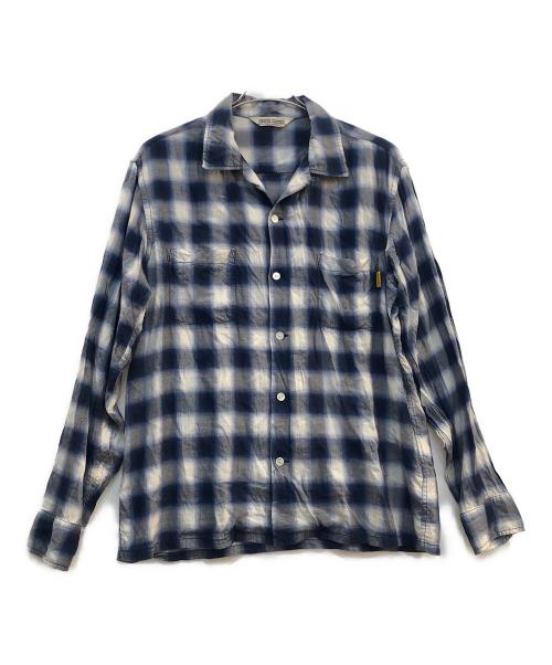 STANDARD CALIFORNIA（スタンダードカリフォルニア）STANDARD CALIFORNIA (スタンダードカリフォルニア) 長袖チェックシャツ ブルー×ホワイト サイズ:LARGEの古着・服飾アイテム
