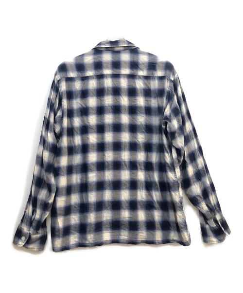 STANDARD CALIFORNIA（スタンダードカリフォルニア）STANDARD CALIFORNIA (スタンダードカリフォルニア) 長袖チェックシャツ ブルー×ホワイト サイズ:LARGEの古着・服飾アイテム