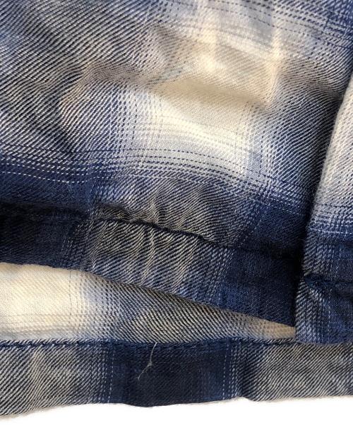 STANDARD CALIFORNIA（スタンダードカリフォルニア）STANDARD CALIFORNIA (スタンダードカリフォルニア) 長袖チェックシャツ ブルー×ホワイト サイズ:LARGEの古着・服飾アイテム