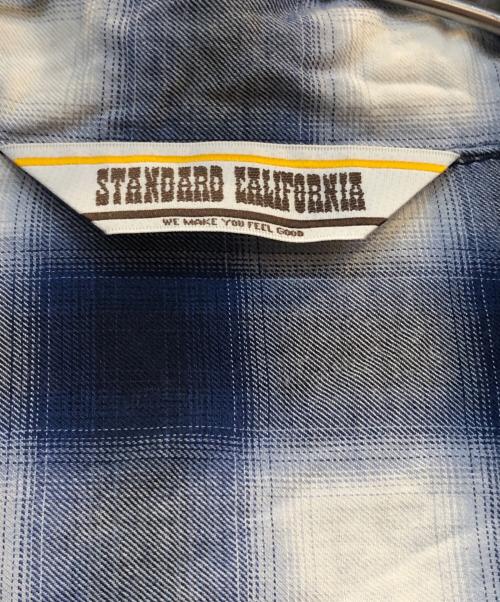 STANDARD CALIFORNIA（スタンダードカリフォルニア）STANDARD CALIFORNIA (スタンダードカリフォルニア) 長袖チェックシャツ ブルー×ホワイト サイズ:LARGEの古着・服飾アイテム