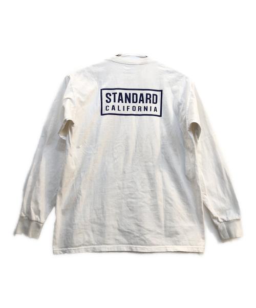 STANDARD CALIFORNIA（スタンダードカリフォルニア）STANDARD CALIFORNIA (スタンダードカリフォルニア) クルーネックスウェット ホワイト サイズ:XLの古着・服飾アイテム