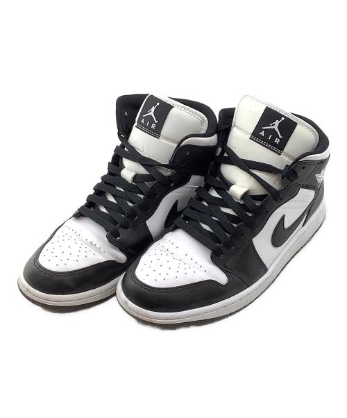NIKE（ナイキ）NIKE (ナイキ) ミッドカットスニーカーAIR JORDAN1 ブラック×ホワイト サイズ:27cmの古着・服飾アイテム
