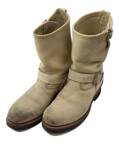 RED WING（レッドウィング）RED WING (レッドウィング) スウェードエンジニアブーツ ベージュ サイズ:UK7の古着・服飾アイテム