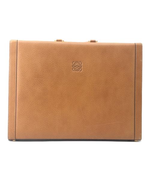 LOEWE（ロエベ）LOEWE (ロエベ) レザーアタッシュケース ブラウンの古着・服飾アイテム