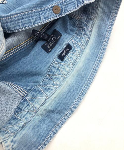 ARMANI JEANS（アルマーニジーンズ）ARMANI JEANS (アルマーニジーンズ) ウエスタンシャツ アイスブルー サイズ:EU XSの古着・服飾アイテム