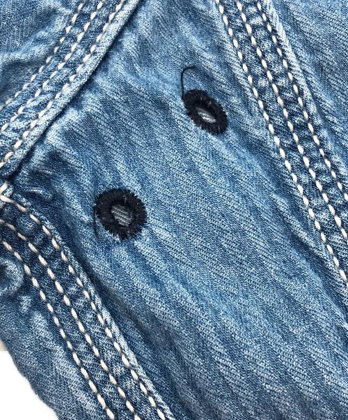 ARMANI JEANS（アルマーニジーンズ）ARMANI JEANS (アルマーニジーンズ) ウエスタンシャツ アイスブルー サイズ:EU XSの古着・服飾アイテム