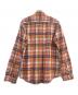 BURBERRY BLACK LABEL (バーバリーブラックレーベル) リネンチェックシャツ オレンジ サイズ:2：5000円
