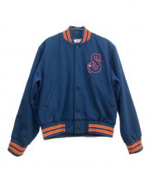 STADIUM（スタジアム）の古着「スタジャン」｜ブルー×オレンジ