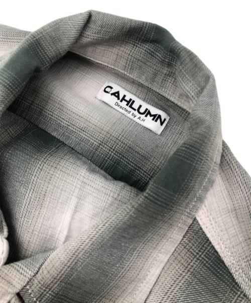CAHLUMN（カウラム）CAHLUMN (カウラム) チェックシャツ グリーン×ホワイト サイズ:Lの古着・服飾アイテム