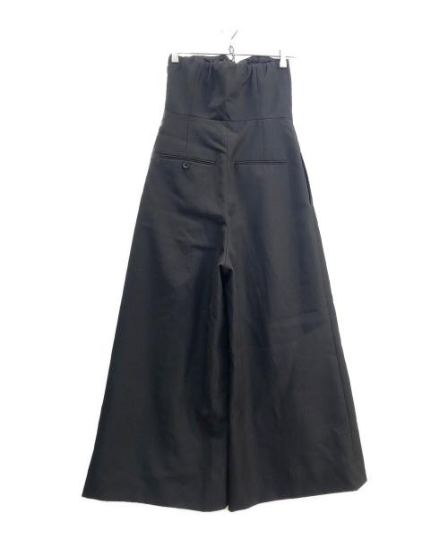 HYKE（ハイク）HYKE (ハイク) DOESKIN STRAPLESS JUMPSUIT ブラック サイズ:1の古着・服飾アイテム