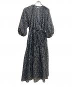 COELコエル）の古着「シフォンロングワンピース」｜ブラック×グレー