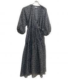 COEL（コエル）の古着「シフォンロングワンピース」｜ブラック×グレー