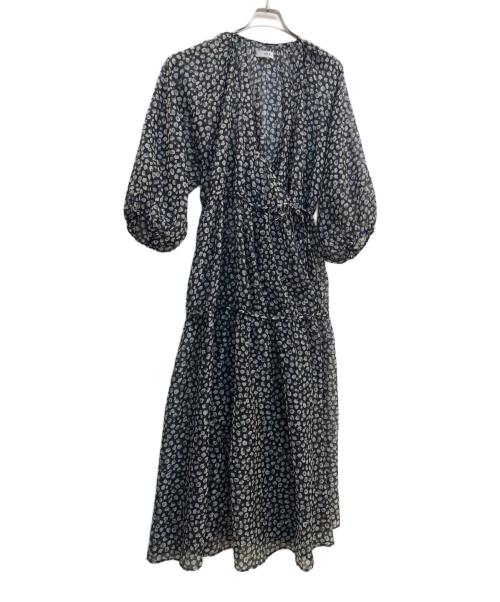 COEL（コエル）COEL (コエル) シフォンロングワンピース ブラック×グレー サイズ:38の古着・服飾アイテム