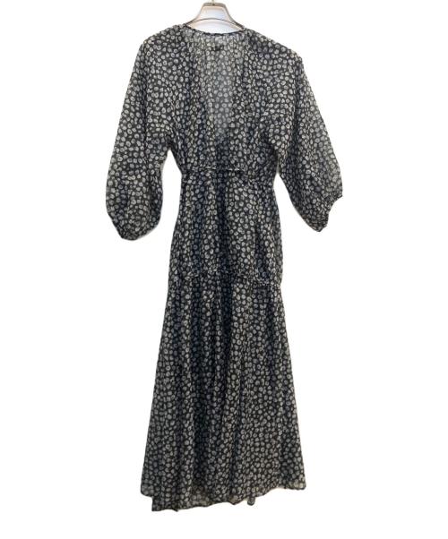 COEL（コエル）COEL (コエル) シフォンロングワンピース ブラック×グレー サイズ:38の古着・服飾アイテム