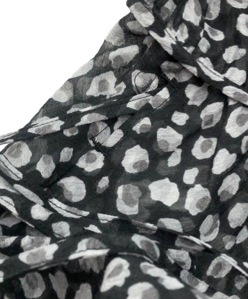 COEL（コエル）COEL (コエル) シフォンロングワンピース ブラック×グレー サイズ:38の古着・服飾アイテム