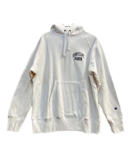 Champion REVERSE WEAVE（チャンピオン リバース ウィーブ）Champion REVERSE WEAVE (チャンピオン リバース ウィーブ) プルオーバーパーカー ホワイト サイズ:XLARGEの古着・服飾アイテム