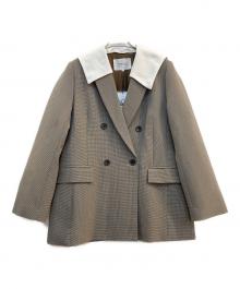 ARPEGE STORY（アルページュストーリー）の古着「セーラー付テーラードジャケット」｜ベージュ×ホワイト