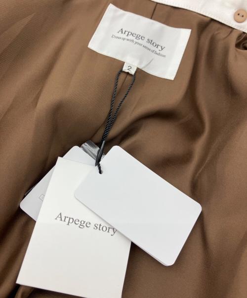 ARPEGE STORY（アルページュストーリー）Arpege story (アルページュストーリー) セーラー付テーラードジャケット ベージュ×ホワイト サイズ:M 未使用品の古着・服飾アイテム