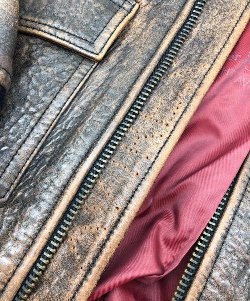 AVIREX（アヴィレックス）AVIREX (アヴィレックス) レザージャケット ブラウン サイズ:Mの古着・服飾アイテム