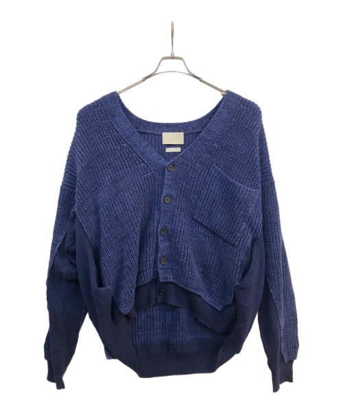 YOKE（ヨーク）YOKE (ヨーク) ニットカーディガン ブルー サイズ:3の古着・服飾アイテム