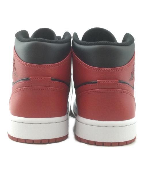 NIKE AIR JORDAN1 MID（ナイキエアジョーダン1 ミッド）NIKE AIR JORDAN1 MID (ナイキエアジョーダン1 ミッド) ハイカットスニーカーNIKE AIR JORDAN1 MID ブラック×レッド サイズ:27.5cm 未使用品の古着・服飾アイテム