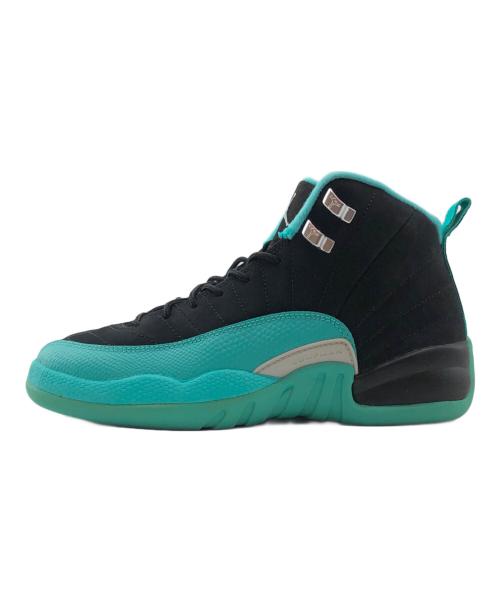 NIKE（ナイキ）NIKE (ナイキ) ハイカットスニーカーGS Air Jordan12 Retro Hyper Jade  ブラック×グリーン サイズ:25cmの古着・服飾アイテム