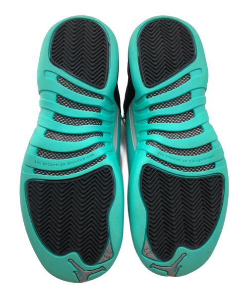 NIKE（ナイキ）NIKE (ナイキ) ハイカットスニーカーGS Air Jordan12 Retro Hyper Jade  ブラック×グリーン サイズ:25cmの古着・服飾アイテム