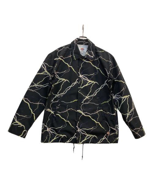 Dickies（ディッキーズ）Dickies (ディッキーズ) コーチジャケット ブラック×グリーン サイズ:Lの古着・服飾アイテム