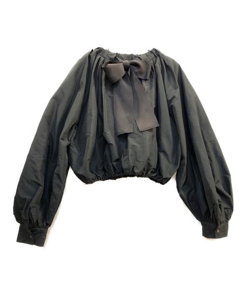 MAISON SPECIAL（メゾンスペシャル）MAISON SPECIAL (メゾンスペシャル) 長袖ブラウス ブラック サイズ:ＦＲＥＥの古着・服飾アイテム